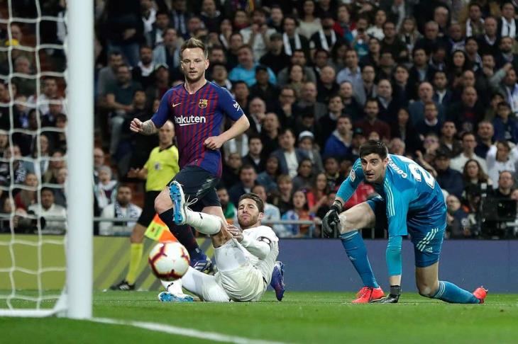 كورتوا راكيتيتش راموس ريال مدريد برشلونة